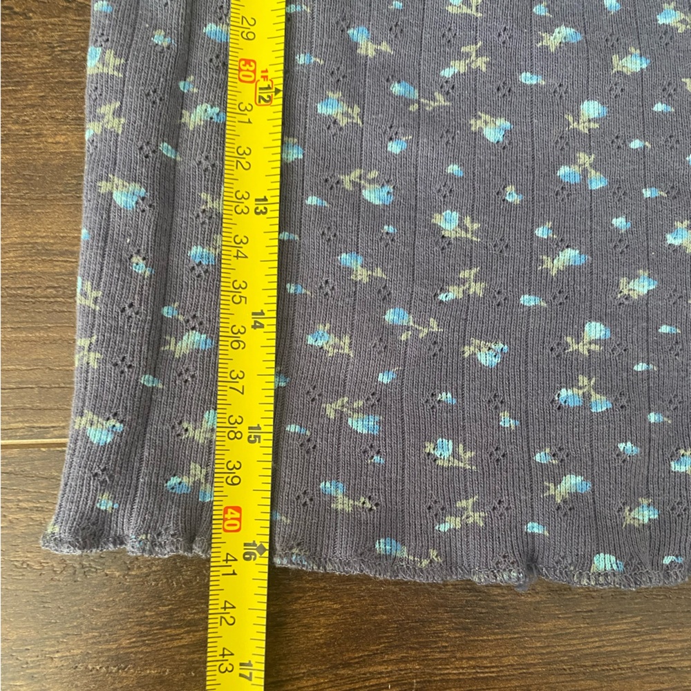 American Eagle Blue Floral Lace Trim Cami Top Size XS - Picture 12 of 12